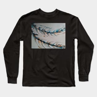 Two Feathers in Acrylic Long Sleeve T-Shirt